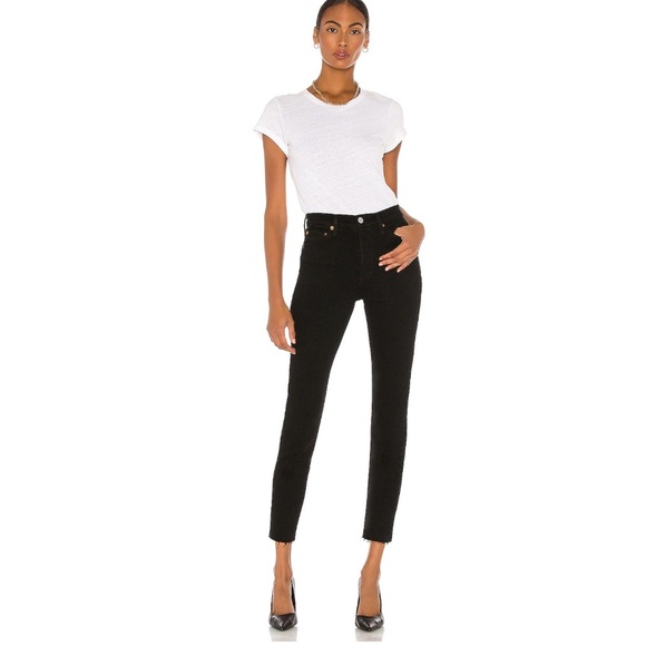 RE/DONE 90s High Rise Ankle Crop Black Jeans NWT - Picture 15 of 15
